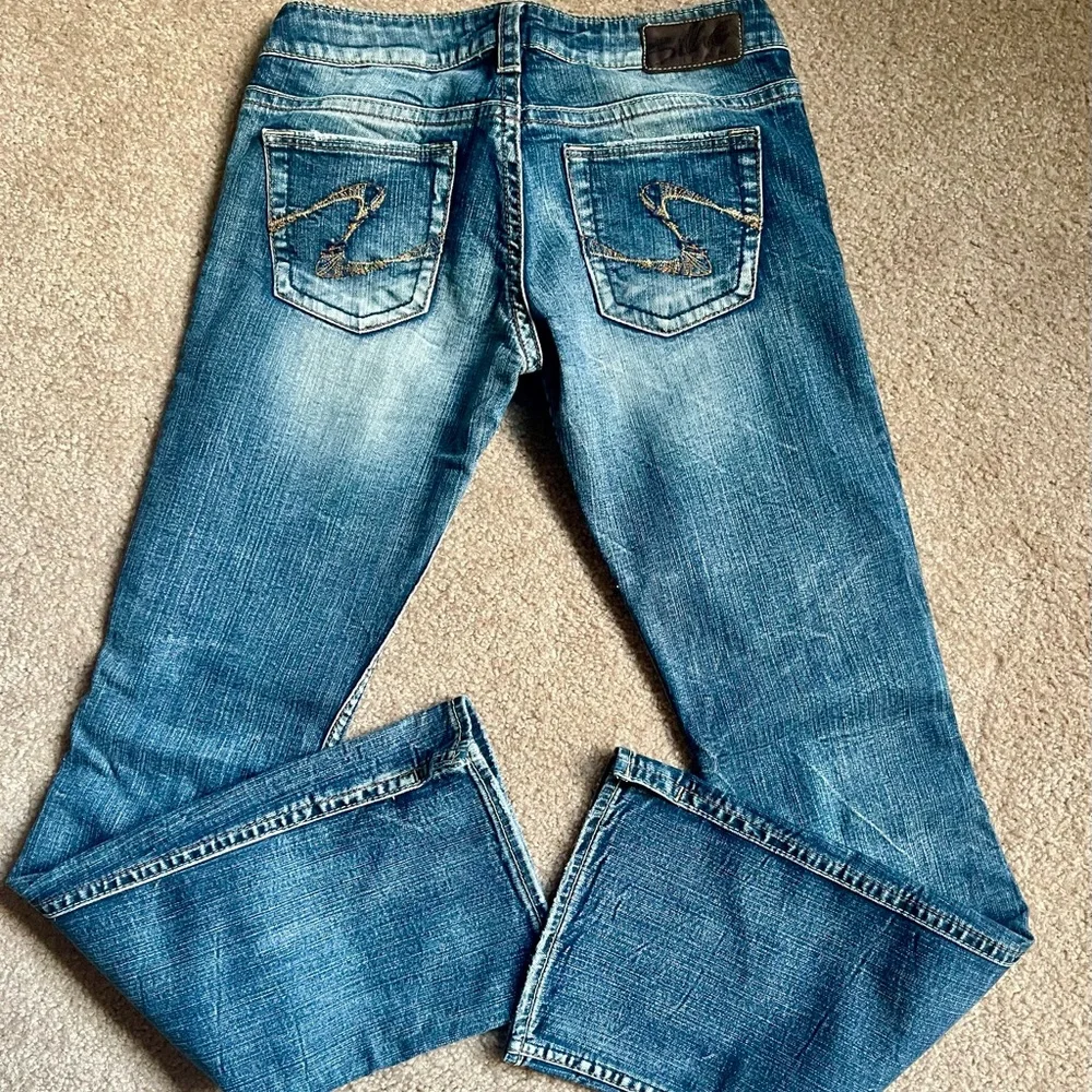 Women's Blue Jeans Silver Twisted 27/33 L - Picture 3 of 6